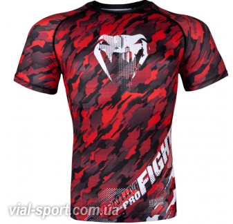Рашгард Venum Tecmo Rashguard Short Sleeves Red